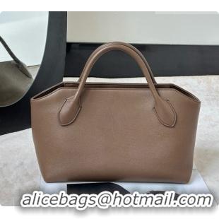 Good Quality The Row Terrasse Bauletto Bag in Grained Calfskin 8870 TR91448 Tawny Brown 2026