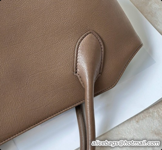 Good Quality The Row Terrasse Bauletto Bag in Grained Calfskin 8870 TR91448 Tawny Brown 2026