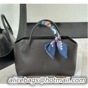 Sophisticated The Row Terrasse Bauletto Bag in Grained Calfskin 8870 TR91450 Dark Brown 2026
