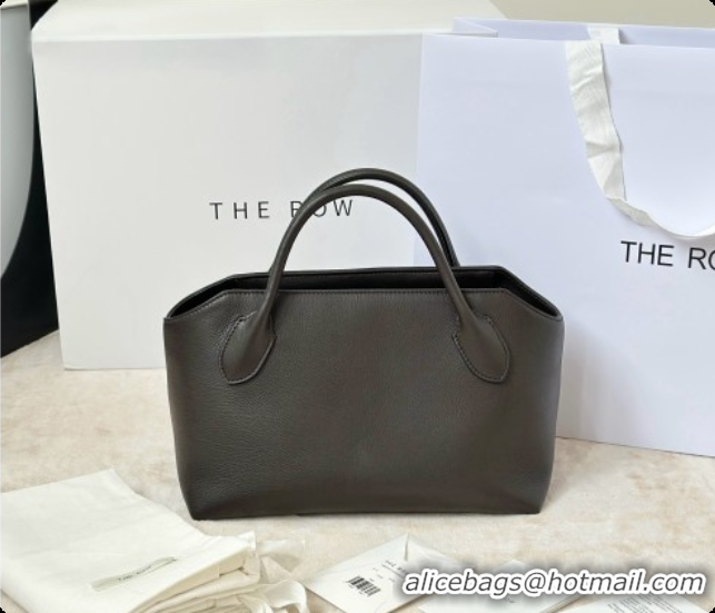 Sophisticated The Row Terrasse Bauletto Bag in Grained Calfskin 8870 TR91450 Dark Brown 2026