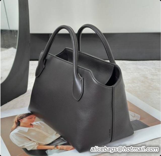 Sophisticated The Row Terrasse Bauletto Bag in Grained Calfskin 8870 TR91450 Dark Brown 2026