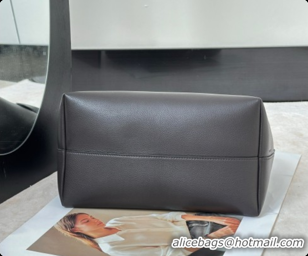 Sophisticated The Row Terrasse Bauletto Bag in Grained Calfskin 8870 TR91450 Dark Brown 2026