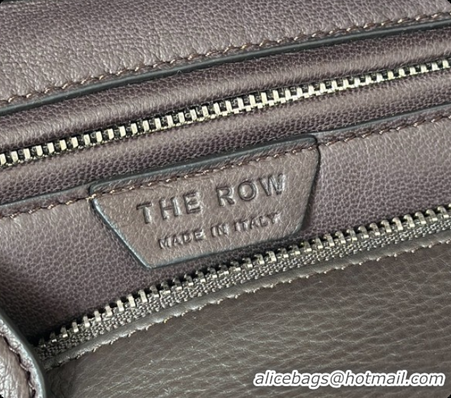 Sophisticated The Row Terrasse Bauletto Bag in Grained Calfskin 8870 TR91450 Dark Brown 2026