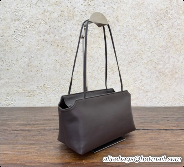 Top Grade The Row Terrasse To-Go Bag in Lambskin 1610 Dark Brown 2026