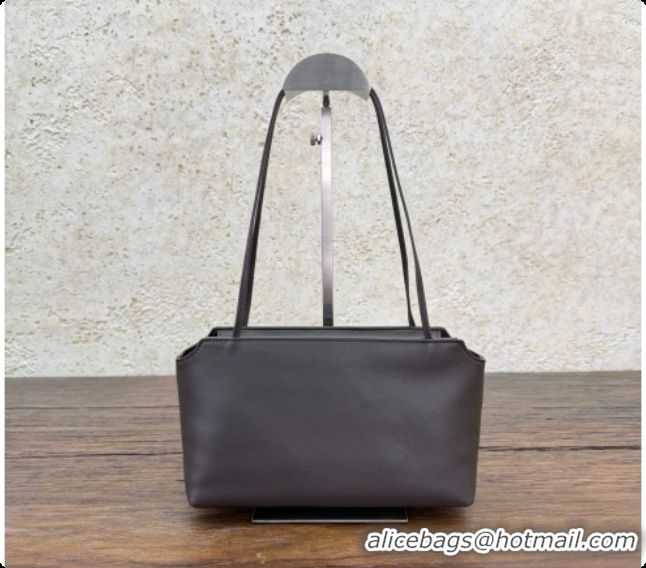 Top Grade The Row Terrasse To-Go Bag in Lambskin 1610 Dark Brown 2026