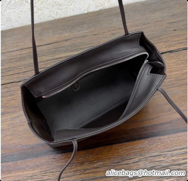 Top Grade The Row Terrasse To-Go Bag in Lambskin 1610 Dark Brown 2026