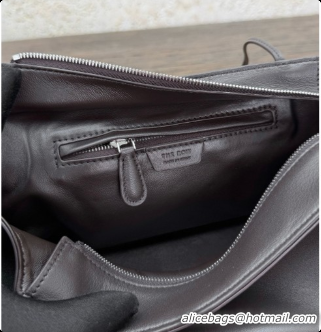 Top Grade The Row Terrasse To-Go Bag in Lambskin 1610 Dark Brown 2026