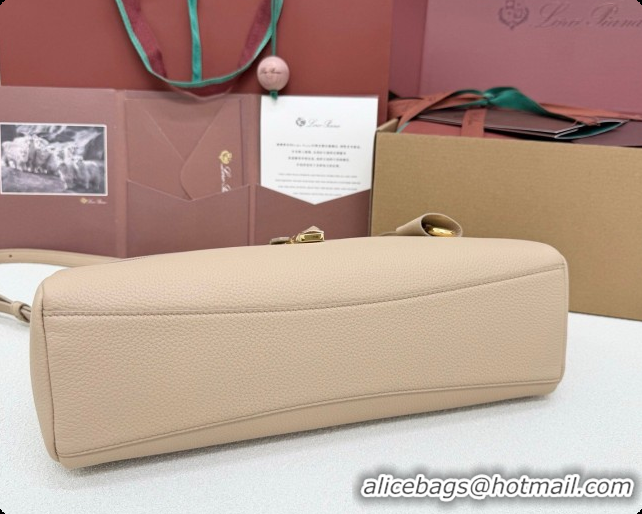 Best Price Loro Piana LP Extra Softy Bag L33 in Grained Leather Vanilla Beige 2026 FAQ6591