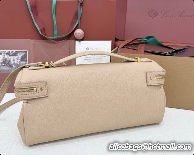 Best Price Loro Piana LP Extra Softy Bag L33 in Grained Leather Vanilla Beige 2026 FAQ6591