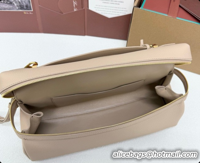Best Price Loro Piana LP Extra Softy Bag L33 in Grained Leather Vanilla Beige 2026 FAQ6591