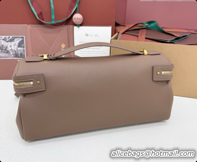 Good Product Loro Piana LP Extra Softy Bag L33 in Grained Leather Rock Grey 2026 FAQ6591