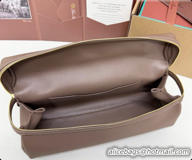 Good Product Loro Piana LP Extra Softy Bag L33 in Grained Leather Rock Grey 2026 FAQ6591