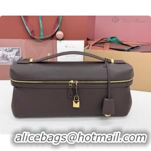 Best Quality Loro Piana LP Extra Softy Bag L33 in Grained Leather Coffee 2026 FAQ6591