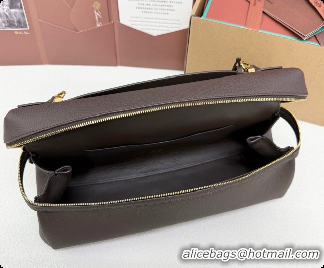Best Quality Loro Piana LP Extra Softy Bag L33 in Grained Leather Coffee 2026 FAQ6591
