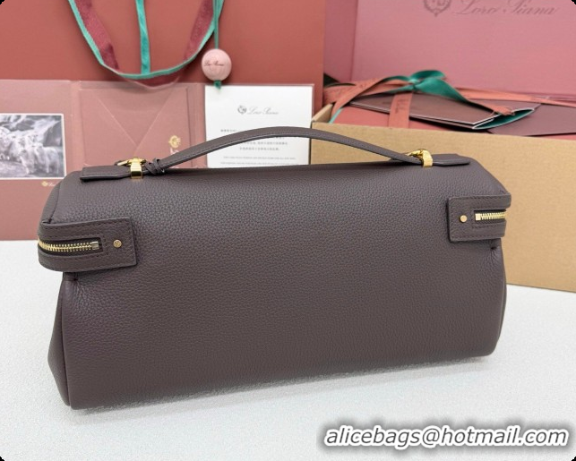 Best Quality Loro Piana LP Extra Softy Bag L33 in Grained Leather Coffee 2026 FAQ6591