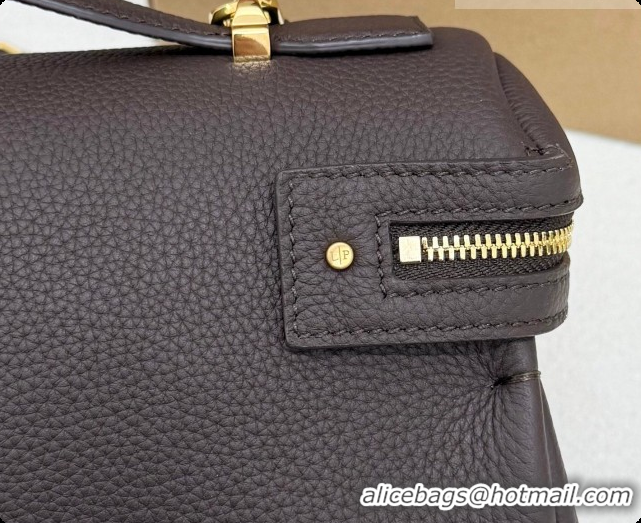 Best Quality Loro Piana LP Extra Softy Bag L33 in Grained Leather Coffee 2026 FAQ6591