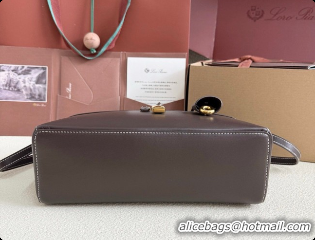 New Style Loro Piana LP Extra Bag L27 in Calfskin Leather Coffee 2026 408006