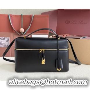 Best Quality Loro Piana LP Extra Bag L27 in Smooth Leather Black 2026 408007