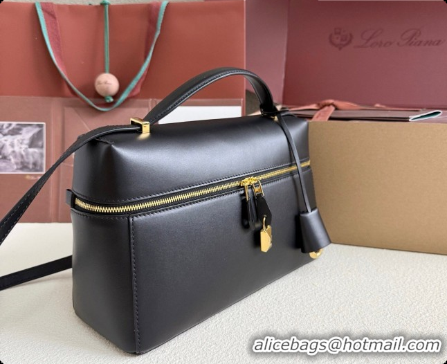 Best Quality Loro Piana LP Extra Bag L27 in Smooth Leather Black 2026 408007