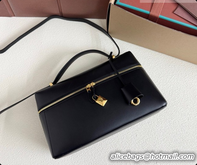 Best Quality Loro Piana LP Extra Bag L27 in Smooth Leather Black 2026 408007