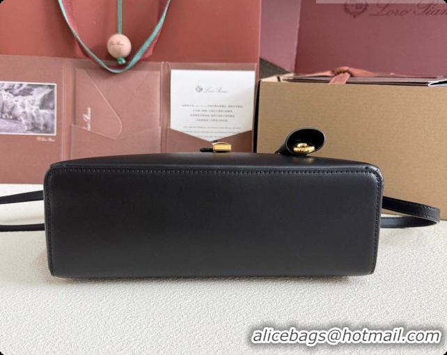 Best Quality Loro Piana LP Extra Bag L27 in Smooth Leather Black 2026 408007