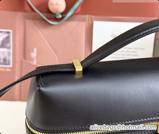 Best Quality Loro Piana LP Extra Bag L27 in Smooth Leather Black 2026 408007