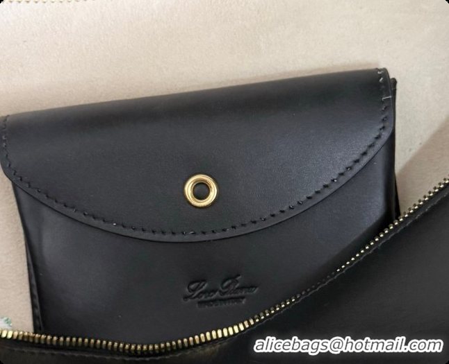 Best Quality Loro Piana LP Extra Bag L27 in Smooth Leather Black 2026 408007