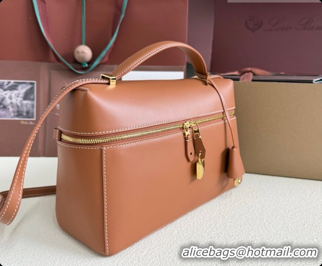Super Quality Loro Piana LP Extra Bag L27 in Smooth Leather Brown2 2026 408008