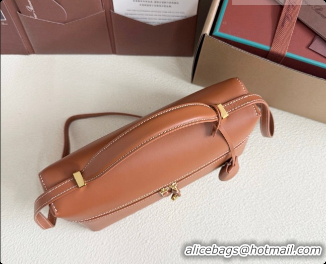 Super Quality Loro Piana LP Extra Bag L27 in Smooth Leather Brown2 2026 408008
