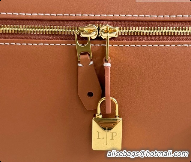 Super Quality Loro Piana LP Extra Bag L27 in Smooth Leather Brown2 2026 408008