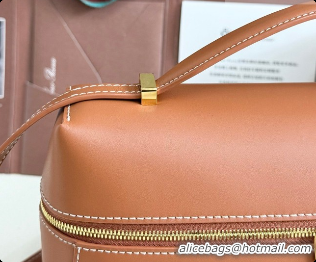Super Quality Loro Piana LP Extra Bag L27 in Smooth Leather Brown2 2026 408008