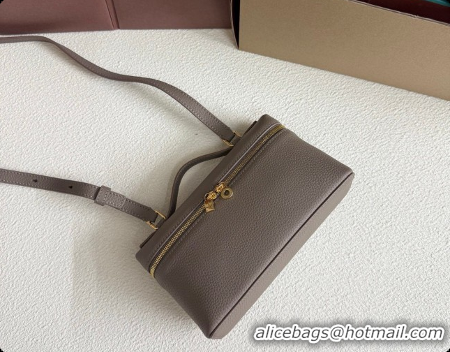 Discount Loro Piana LP Extra Pocket Pouch L19 in Grained Leather Warm Beige 2026 FAI8393
