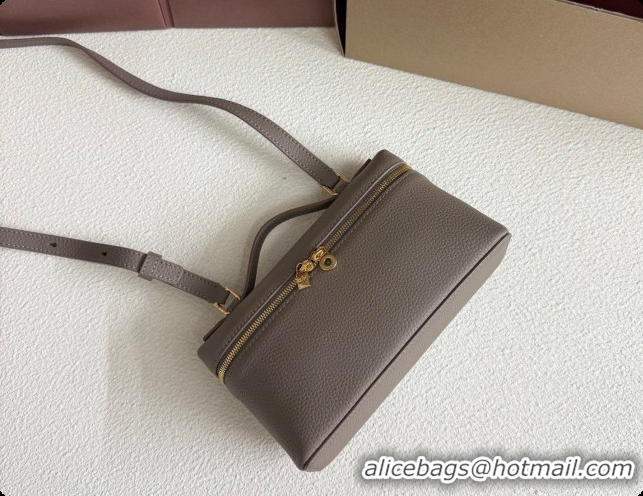 Discount Loro Piana LP Extra Pocket Pouch L19 in Grained Leather Warm Beige 2026 FAI8393