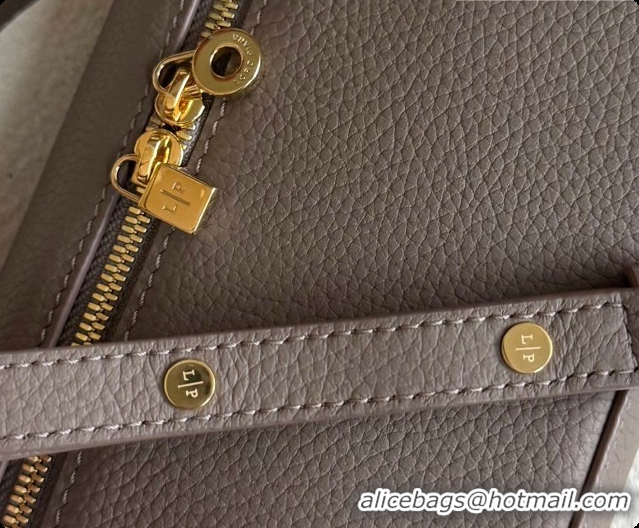 Discount Loro Piana LP Extra Pocket Pouch L19 in Grained Leather Warm Beige 2026 FAI8393