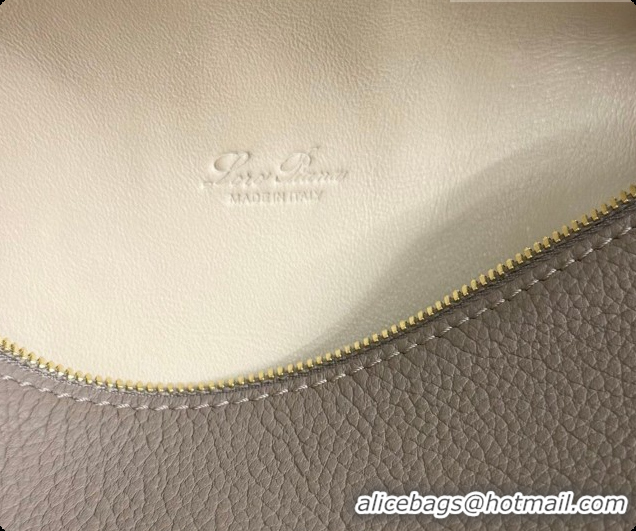 Discount Loro Piana LP Extra Pocket Pouch L19 in Grained Leather Warm Beige 2026 FAI8393