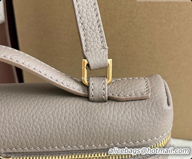 Discount Loro Piana LP Extra Pocket Pouch L19 in Grained Leather Warm Beige 2026 FAI8393