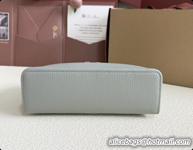 Fashion Loro Piana LP Extra Pocket Pouch L19 in Grained Leather Bean Green 2026 FAI8393