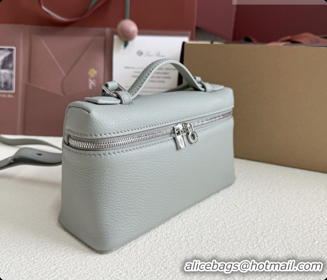 Fashion Loro Piana LP Extra Pocket Pouch L19 in Grained Leather Bean Green 2026 FAI8393