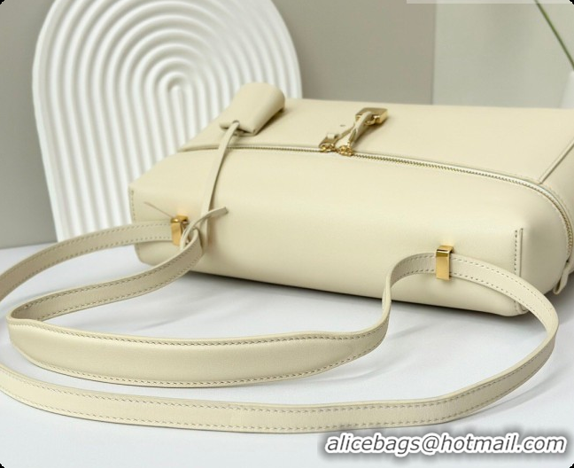 Grade Design Loro Piana LP Extra Bag L27 in Smooth Leather Cream White 2026 FAO3001