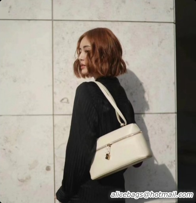 Grade Design Loro Piana LP Extra Bag L27 in Smooth Leather Cream White 2026 FAO3001