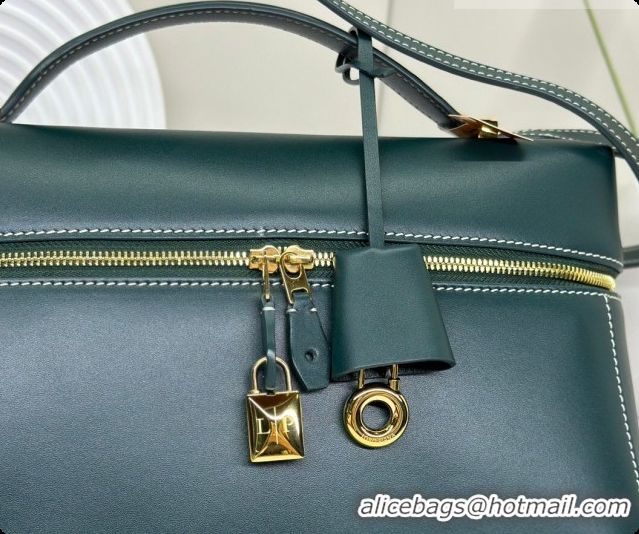 Best Price Loro Piana LP Extra Bag L27 in Smooth Leather Peacock Green 2026 FAO3001