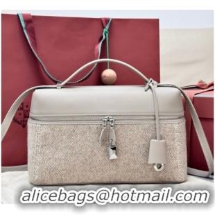 Low Price Loro Piana LP Extra Bag L27 in Cashmere and Leather Grey 2026 FAQ2800