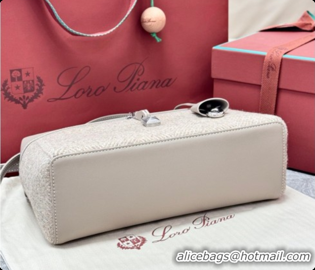 Low Price Loro Piana LP Extra Bag L27 in Cashmere and Leather Grey 2026 FAQ2800