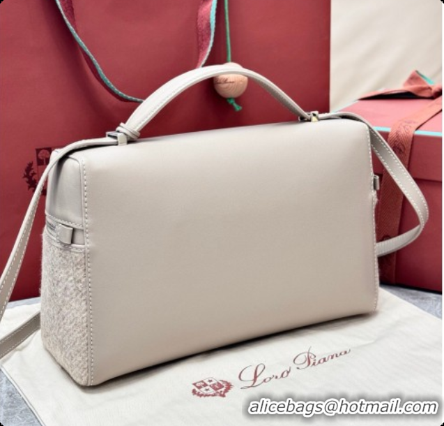 Low Price Loro Piana LP Extra Bag L27 in Cashmere and Leather Grey 2026 FAQ2800
