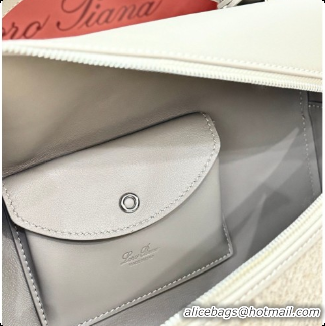 Low Price Loro Piana LP Extra Bag L27 in Cashmere and Leather Grey 2026 FAQ2800