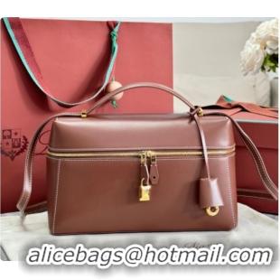 Good Quality Loro Piana LP Extra Bag L27 in Smooth Leather Caramel 2026 FAO3001
