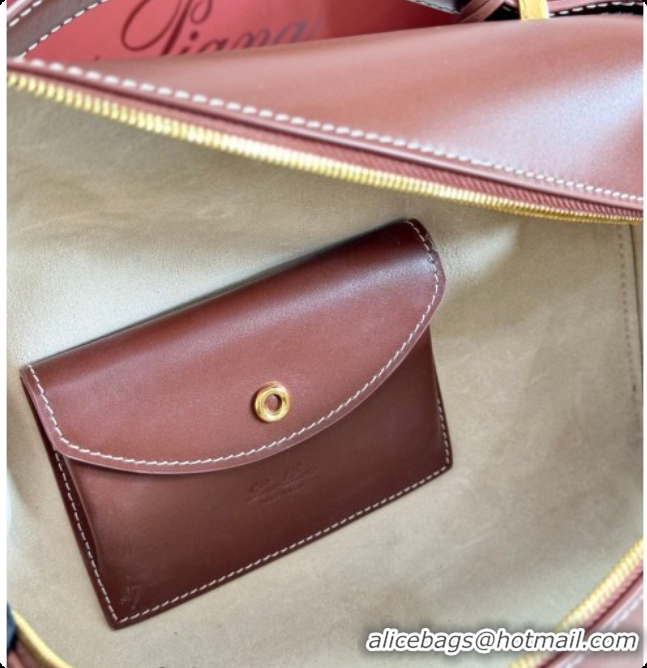 Good Quality Loro Piana LP Extra Bag L27 in Smooth Leather Caramel 2026 FAO3001