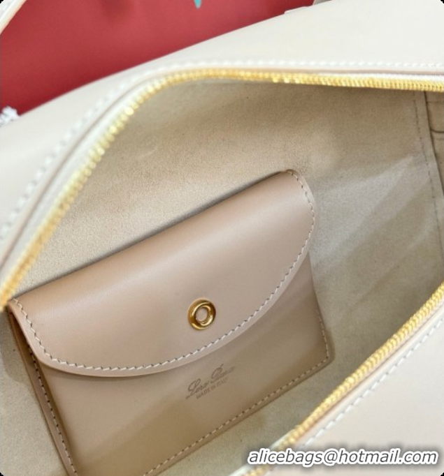 Stylish Loro Piana LP Extra Bag L27 in Smooth Leather Light Mastic 2026 FAO3001