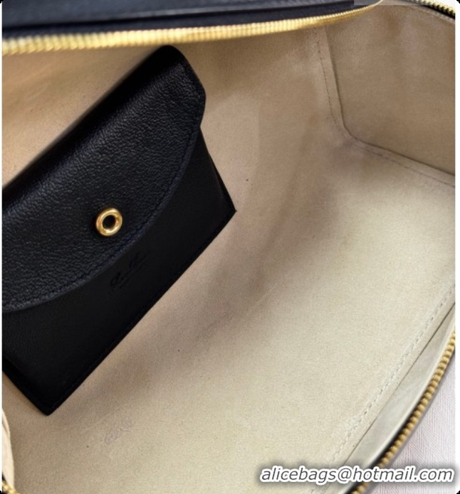Sumptuous Loro Piana LP Extra Bag L27 in Palm-Grained Leather Black 2026 FAO3001