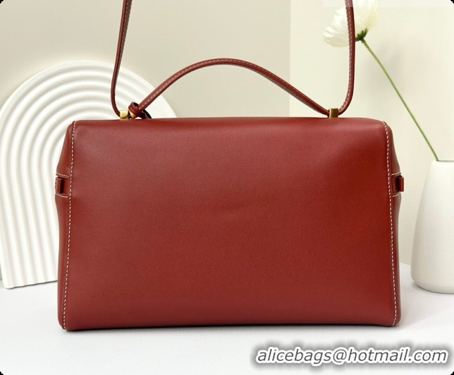 Perfect Loro Piana LP Extra Bag L27 in Smooth Leather Red 2026 FAO3001